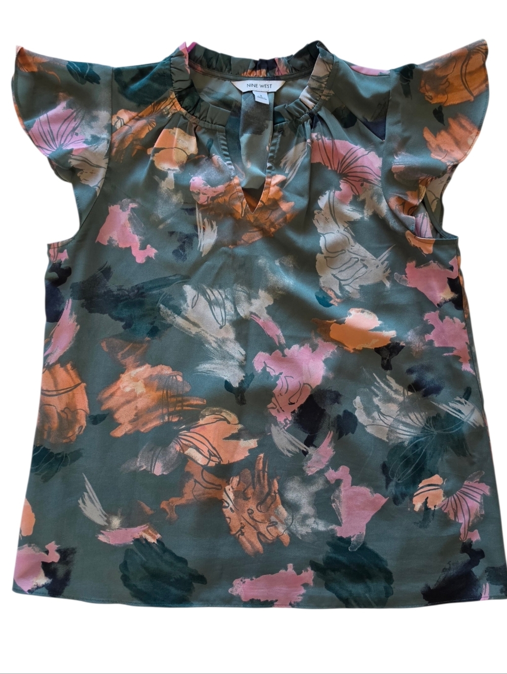 Nine West Women's Floral Blouse Size Small